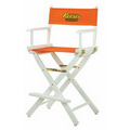 DC24W- 24" high, white finish wood frame director chair with foot rest and canvas set